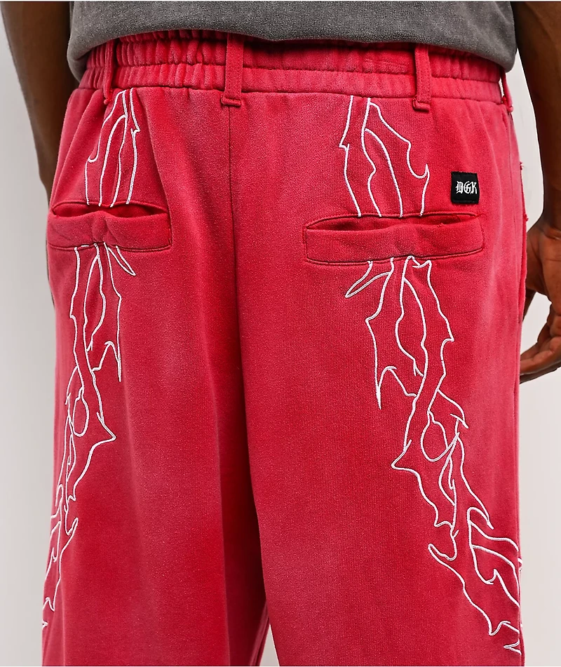 DGK Battalion Red Wash Sweatpants