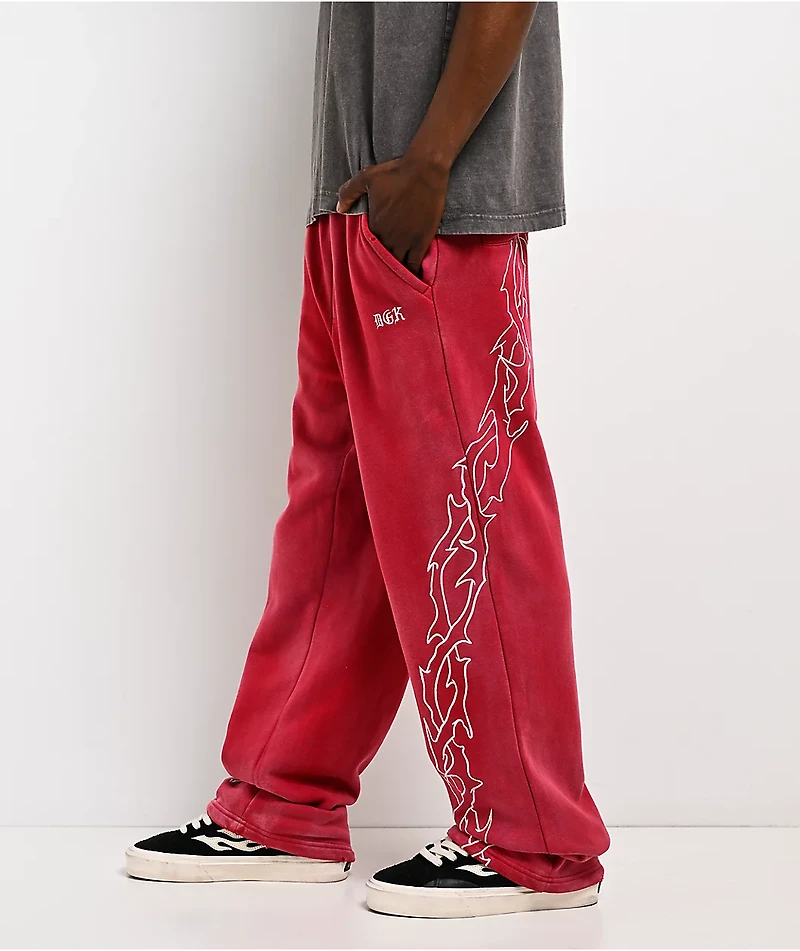 DGK Battalion Red Wash Sweatpants