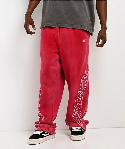 DGK Battalion Red Wash Sweatpants