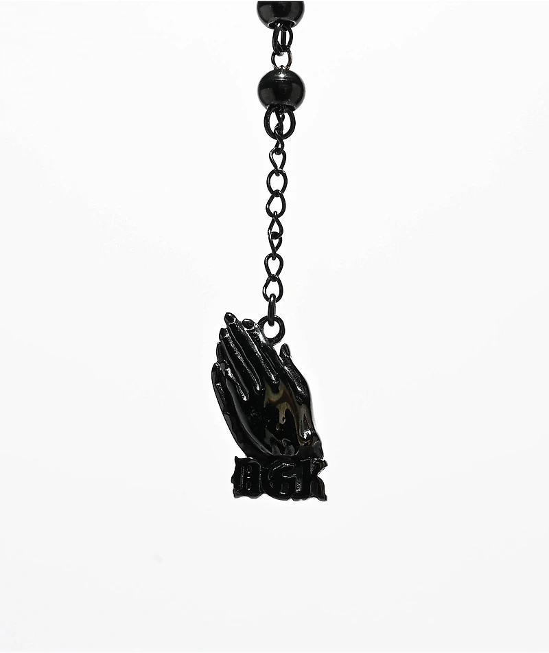 DGK Black Rosary Necklace