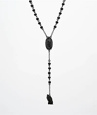 DGK Black Rosary Necklace