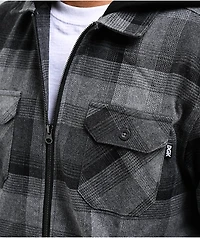 DGK Bliss Charcoal Hooded Flannel Shirt