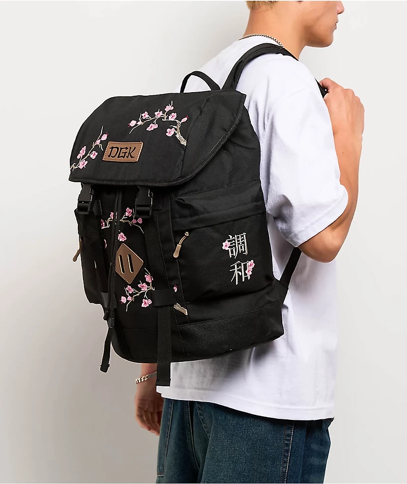DGK Blossom Black Top Load Backpack