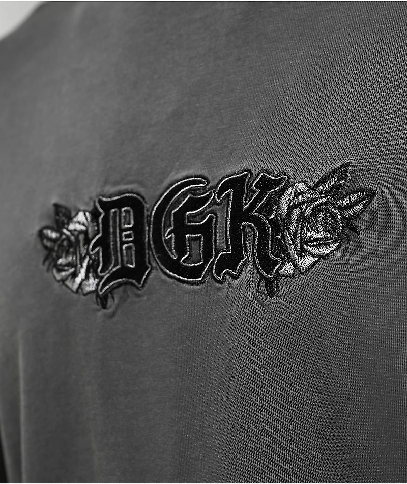DGK Boulevard Grey & Black 2fer Long Sleeve T-Shirt