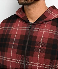 DGK Brickyard Red Plaid Zip Hoodie