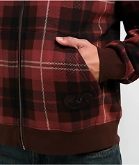DGK Brickyard Red Plaid Zip Hoodie