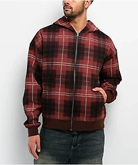 DGK Brickyard Red Plaid Zip Hoodie