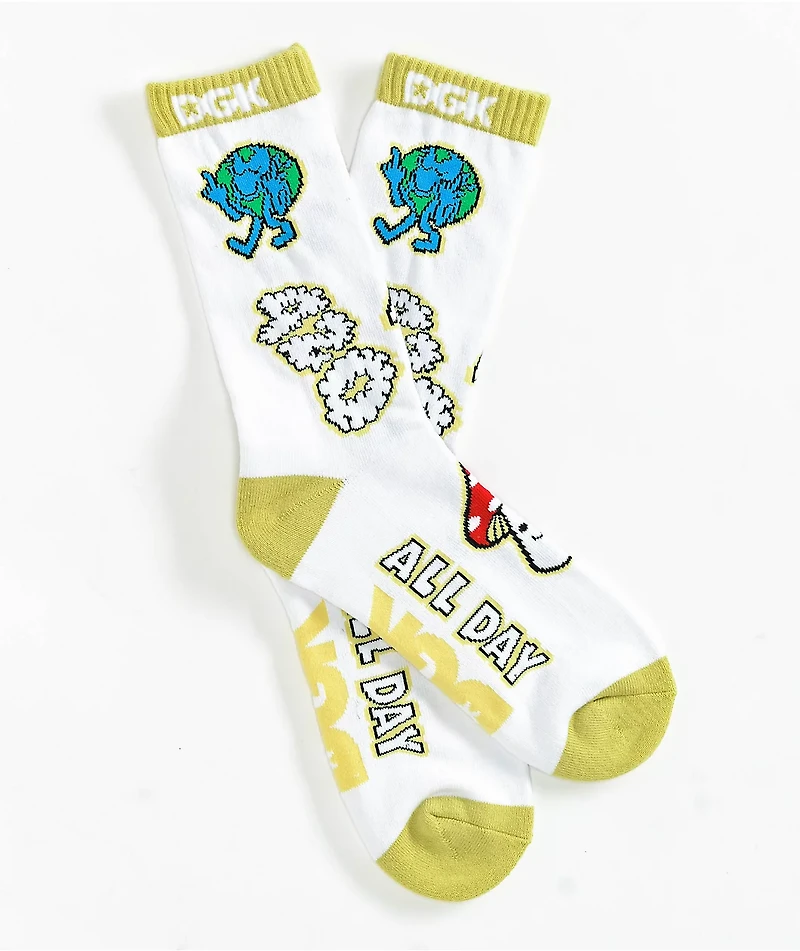 DGK Chaos White Crew Socks