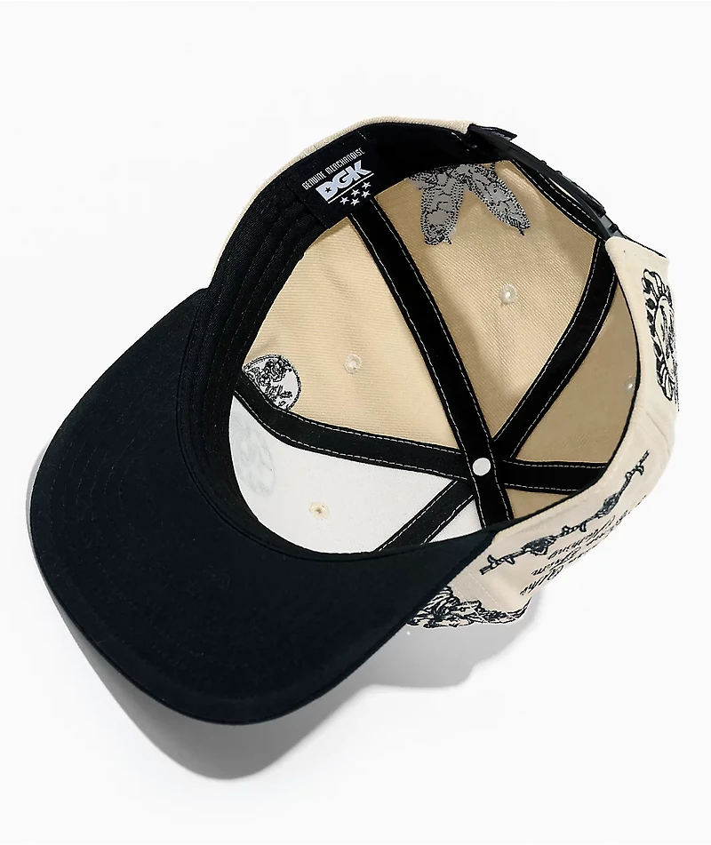 DGK Clownin Natural & Black Snapback Hat