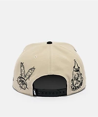 DGK Clownin Natural & Black Snapback Hat