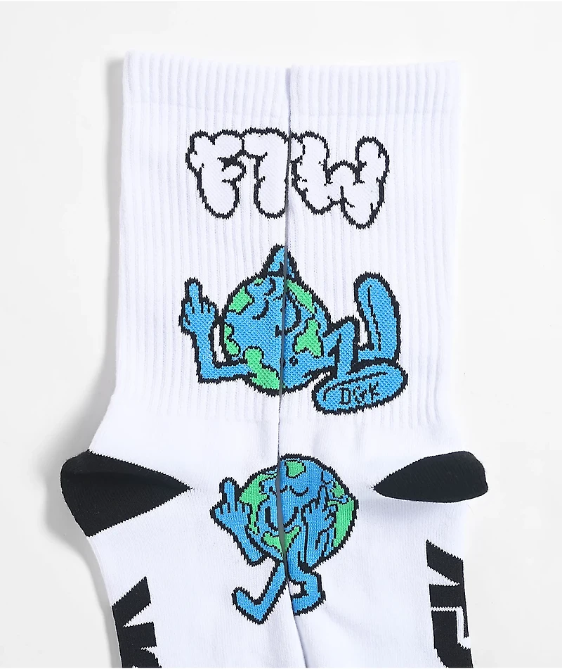 DGK Discord White Crew Socks