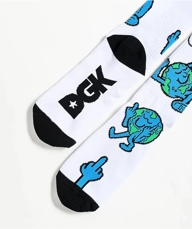 DGK Discord White Crew Socks