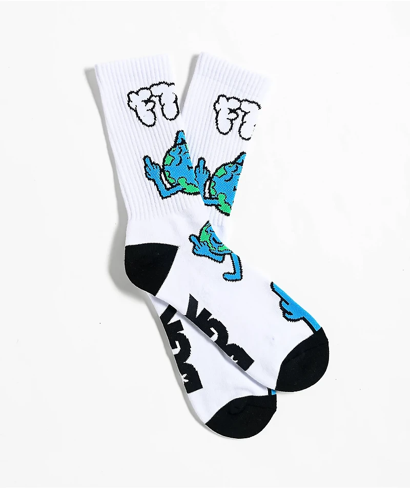DGK Discord White Crew Socks