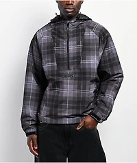 DGK District Black & Grey Plaid Anorak Jacket