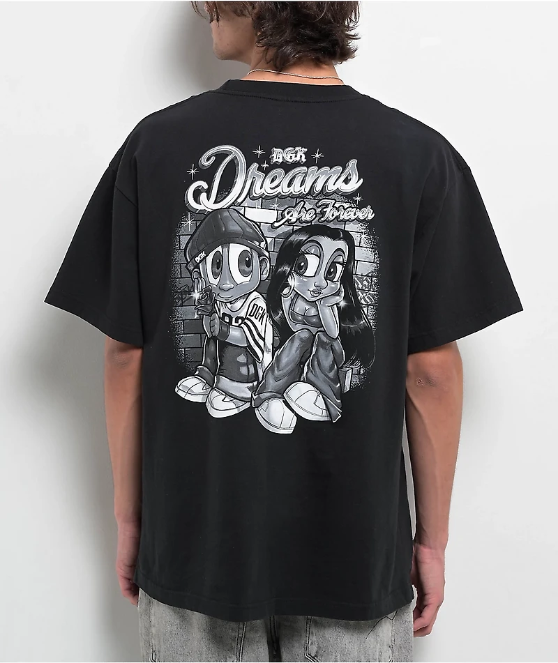 DGK Dreams Are Forever Heavyweight Vintage Black T-Shirt