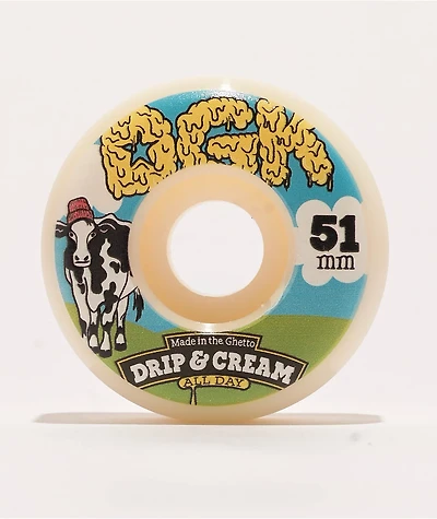 DGK Drip Cream 51mm 101a White Skateboard Wheels