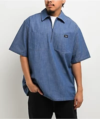 DGK Eternity Blue Quarter Zip Work Shirt