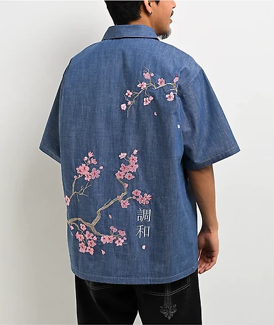 DGK Eternity Blue Quarter Zip Work Shirt