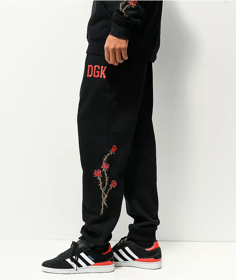 DGK Fierce Black Jogger Sweatpants