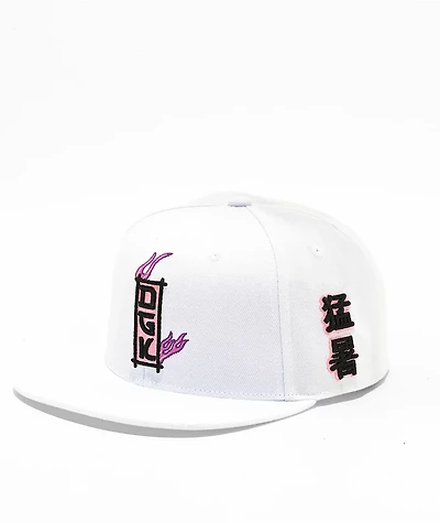 DGK Fire Blossom White Snapback Hat