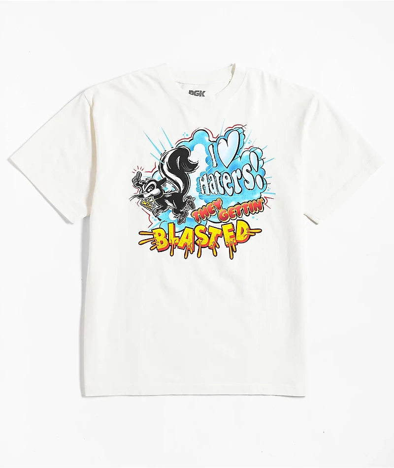 DGK Get Blasted Heavyweight White T-Shirt