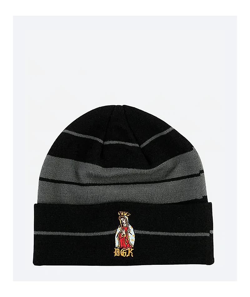 DGK Glory Black & Grey Stripe Beanie