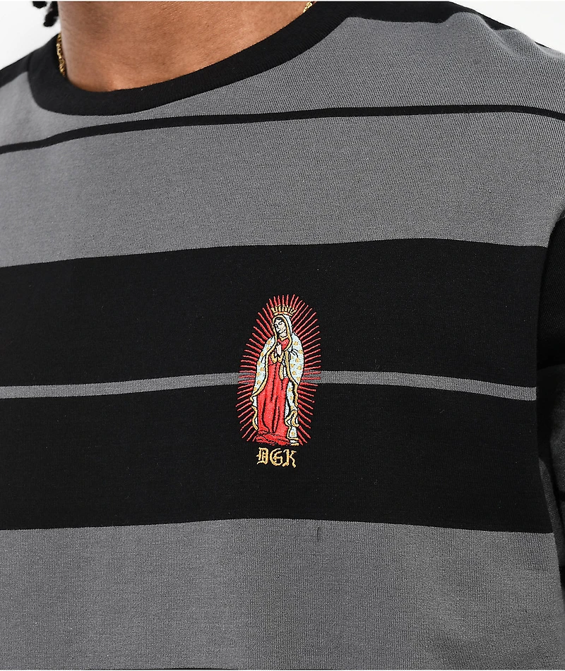 DGK Glory Black & Grey Stripe Knit T-Shirt