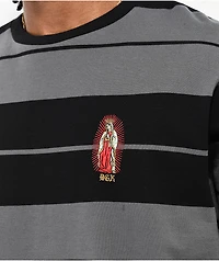 DGK Glory Black & Grey Stripe Knit T-Shirt