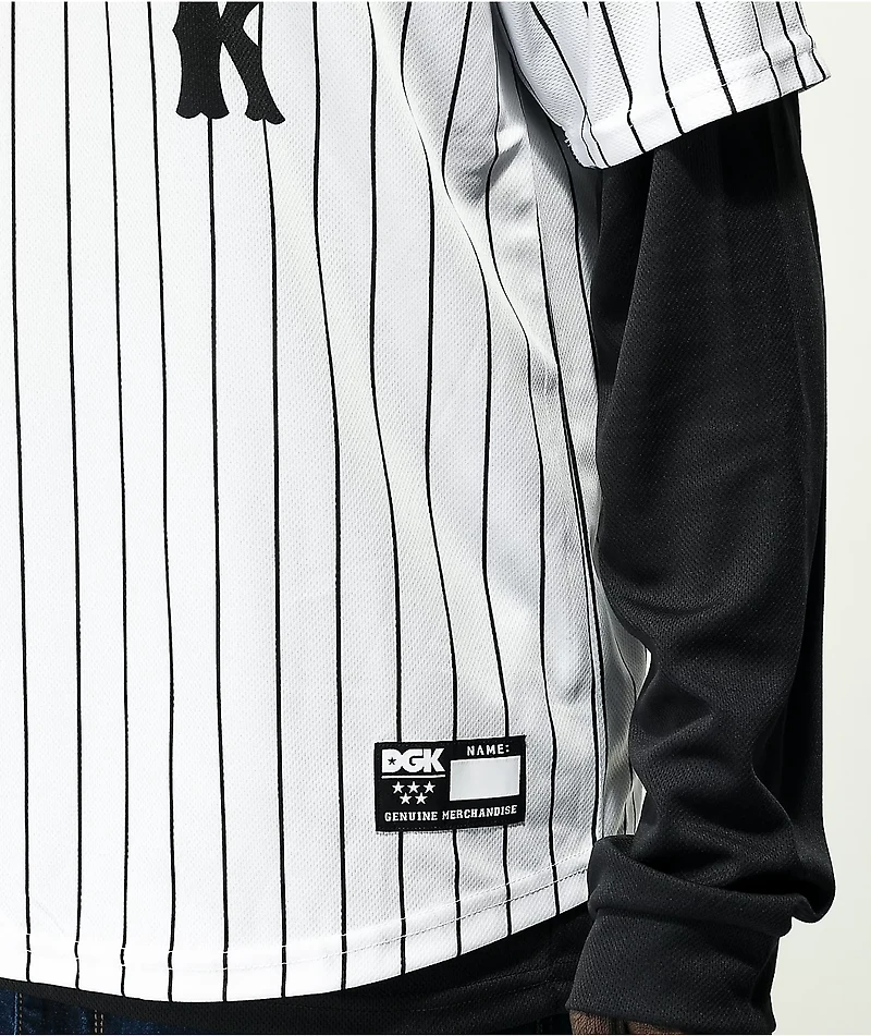 DGK Good Luck 2Fer White & Black Baseball Hoodie