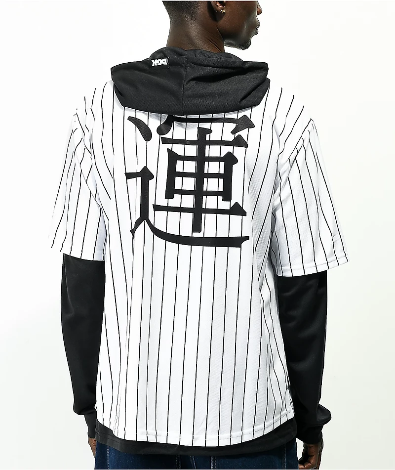 DGK Good Luck 2Fer White & Black Baseball Hoodie