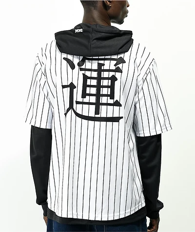 DGK Good Luck 2Fer White & Black Baseball Hoodie