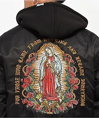 DGK Guadalupe Black Hooded Bomber Jacket