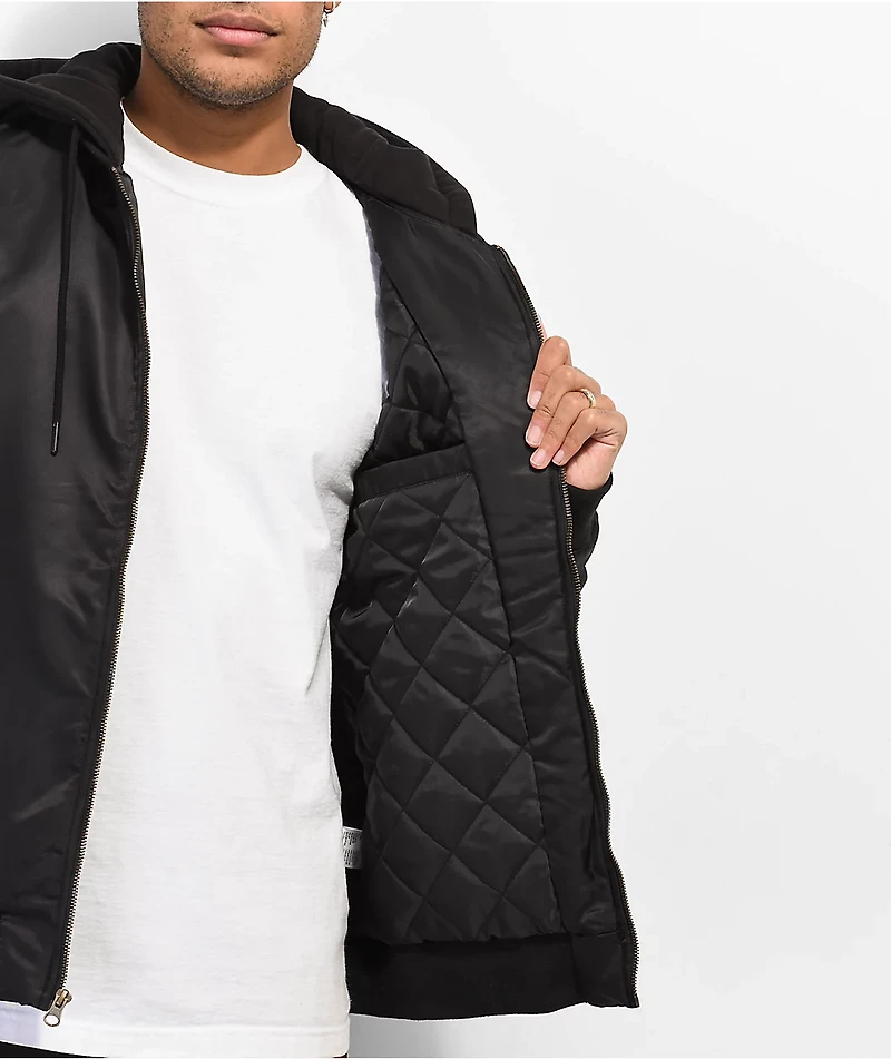 DGK Guadalupe Black Hooded Bomber Jacket