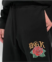 DGK Guadalupe Embroidered Black Sweatpants