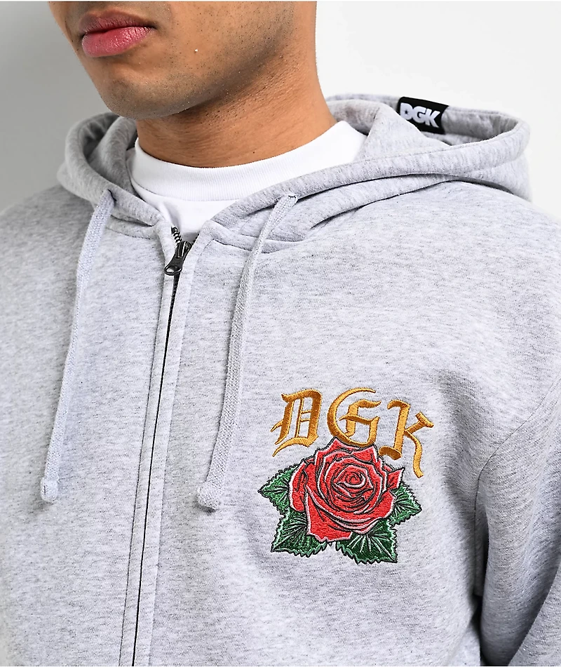 DGK Guadalupe Grey Zip Hoodie