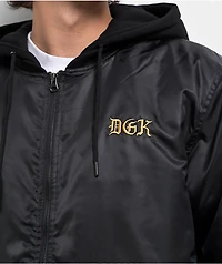 DGK Guerrero Black Hooded Bomber Jacket