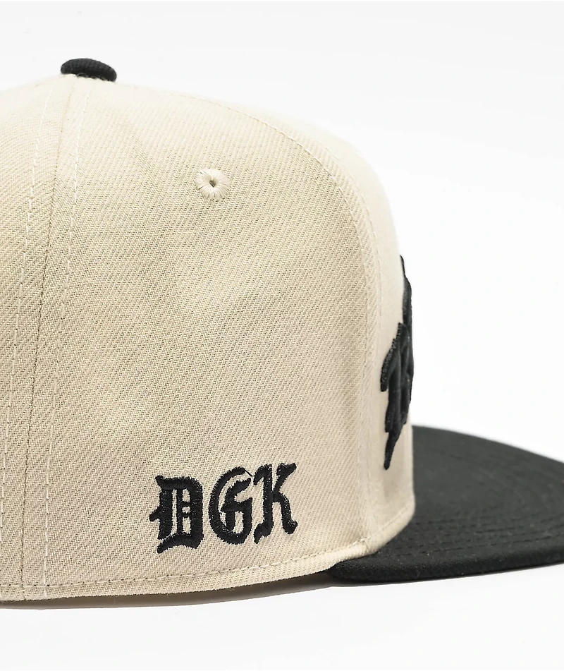 DGK Guerrero Cream & Black Snapback Hat