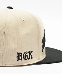 DGK Guerrero Cream & Black Snapback Hat