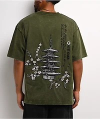 DGK Haiku Olive Green Wash Boxy T-Shirt