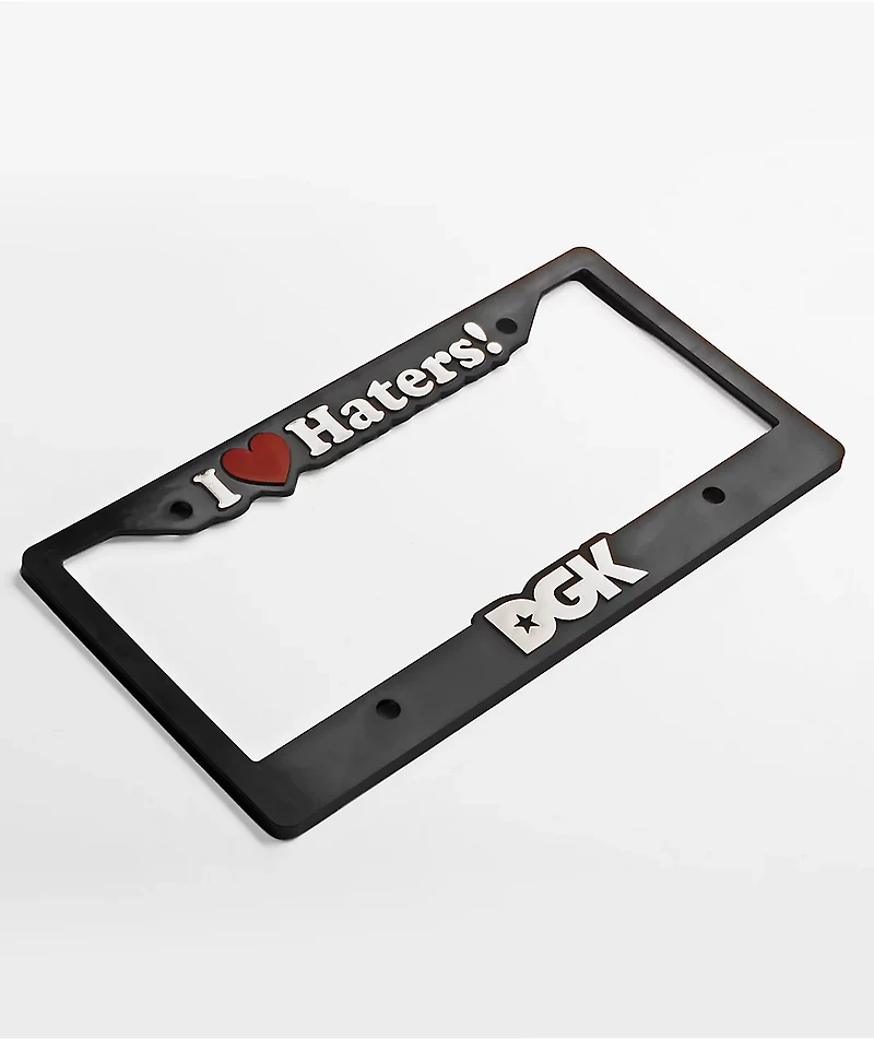 DGK Haters Black License Plate Frame