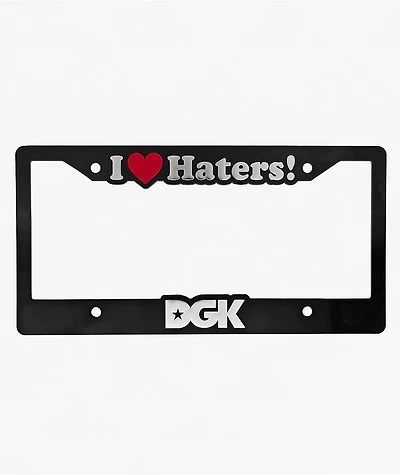 DGK Haters Black License Plate Frame