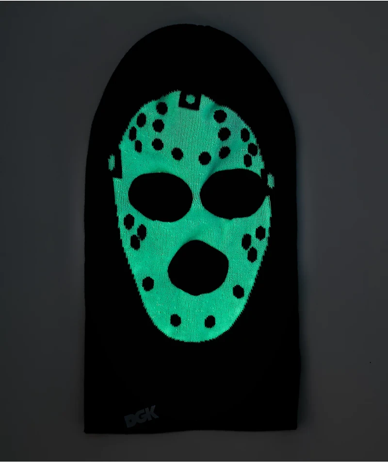 DGK Hooligan Glow In The Dark Black Balaclava