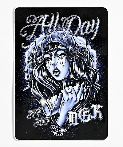 DGK Hyna Black Sticker