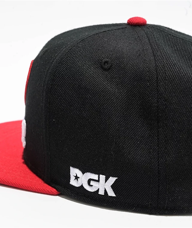 DGK I Love Haters Black Red Snapback Hat Arden Fair