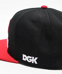 DGK I Love Haters Black & Red Snapback Hat
