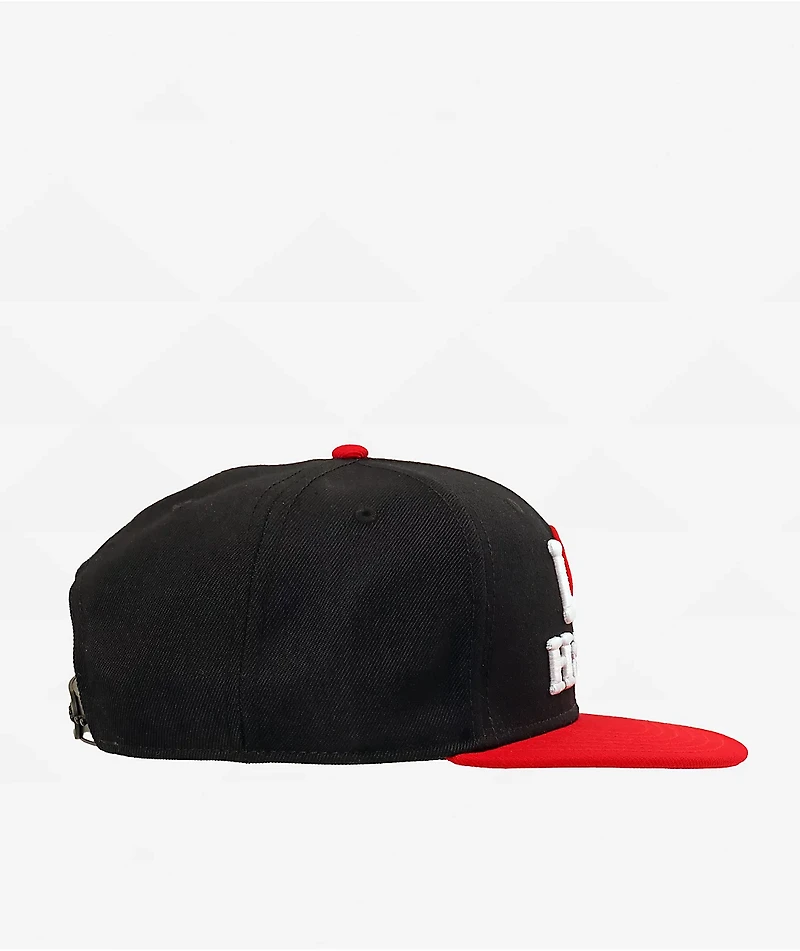 DGK I Love Haters Black & Red Snapback Hat