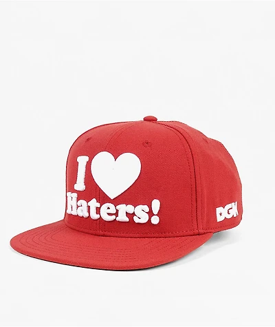 DGK I Love Haters Crimson Snapback Hat