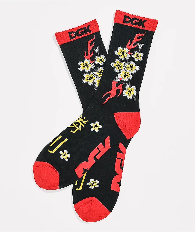 DGK Kindle Black Crew Socks