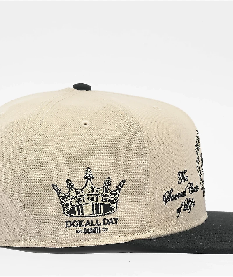 DGK Kingdom Natural & Black Snapback Hat