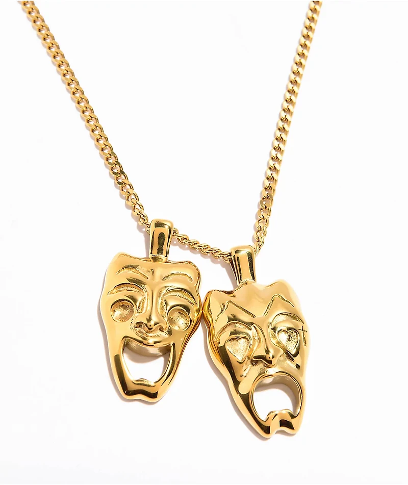 DGK Laugh Now Cry Later 22" Gold Chain Necklace
